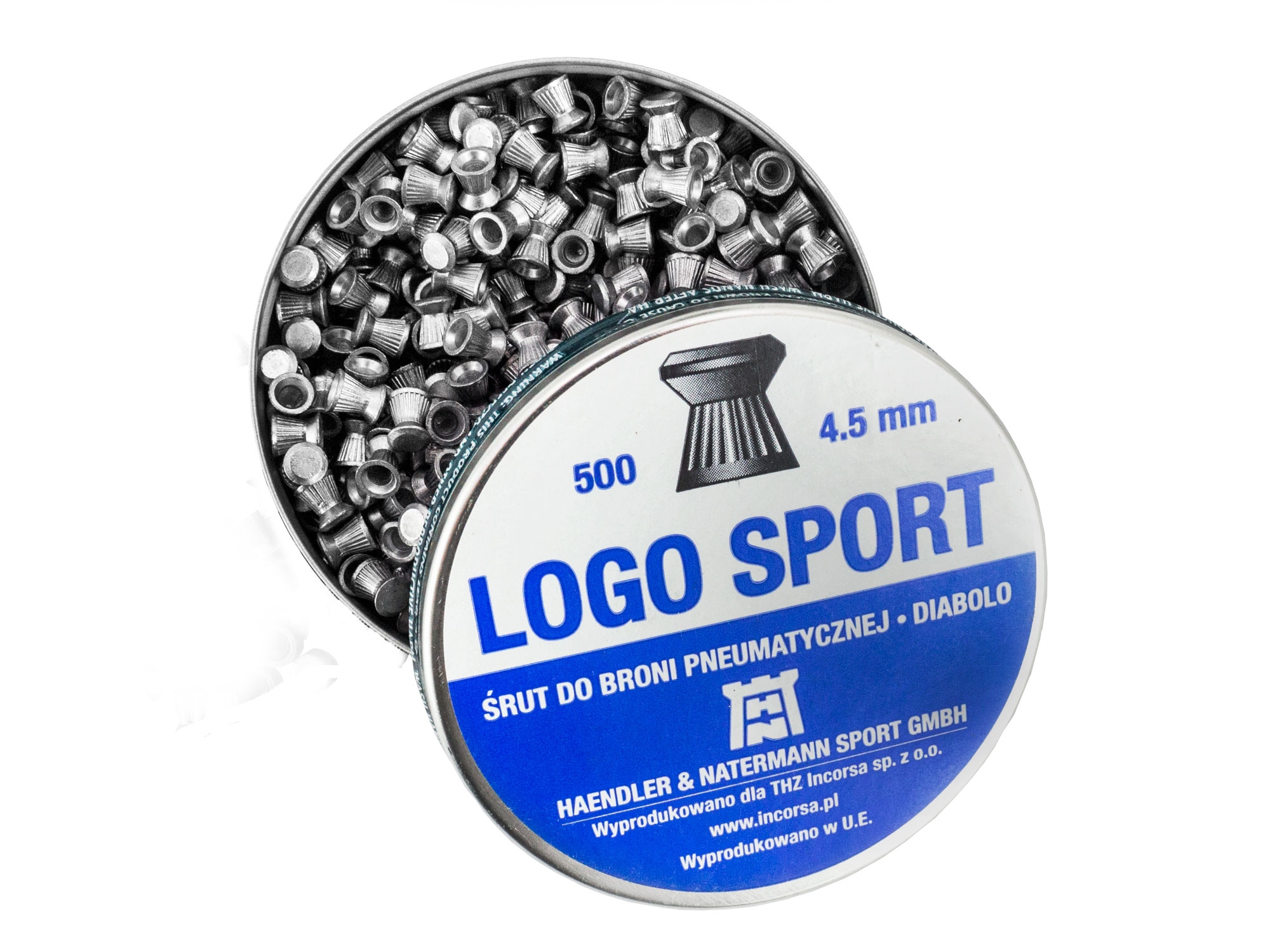 Image of Śrut 4,5 mm diabolo H&N Logo Sport 500 szt. (93124500005/LS)