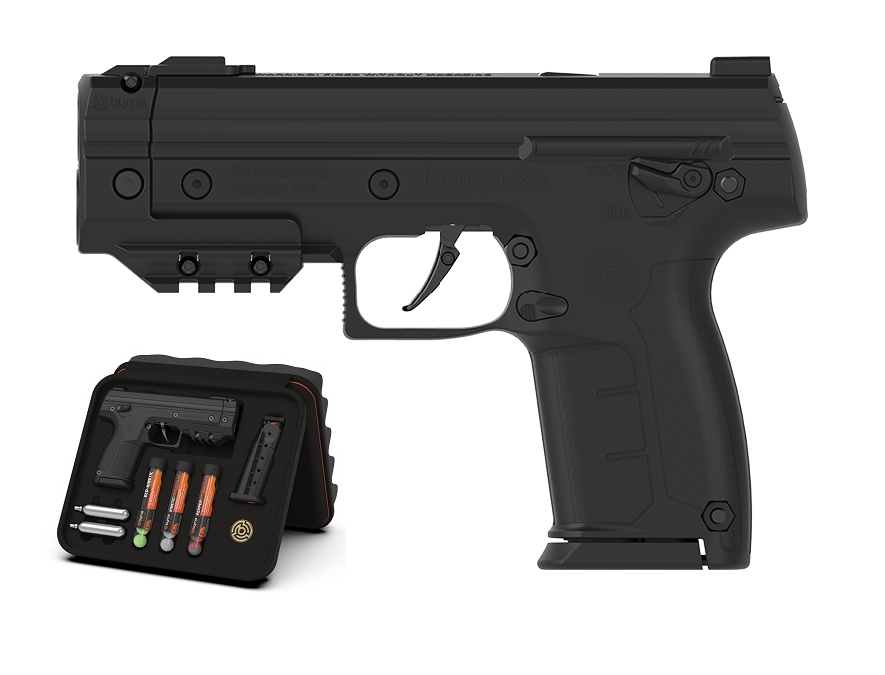 Image of Pistolet na kule gumowe i pieprzowe BYRNA SD XL BLACK k.68 CO2-12g zestaw (SX68300-BLK-XL)