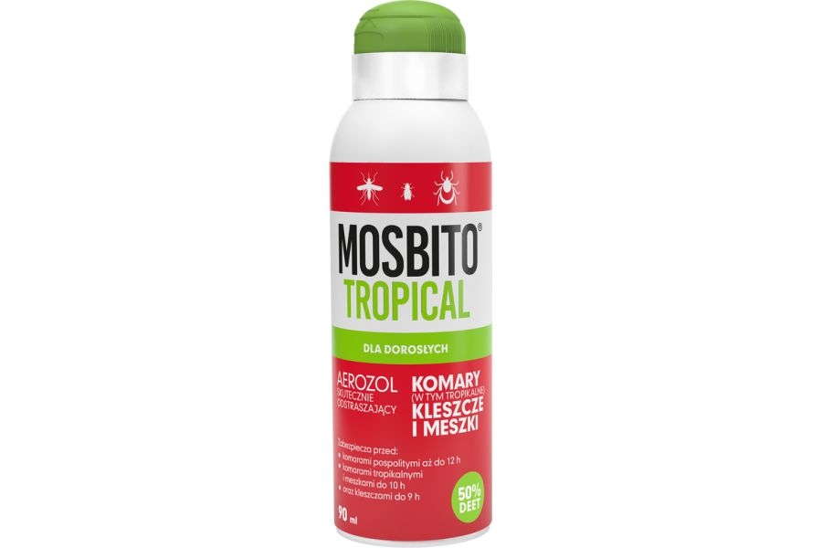 Image of Odstraszacz na komary, meszki i kleszcze Mosbito Tropical spray 90ml DEET 50%