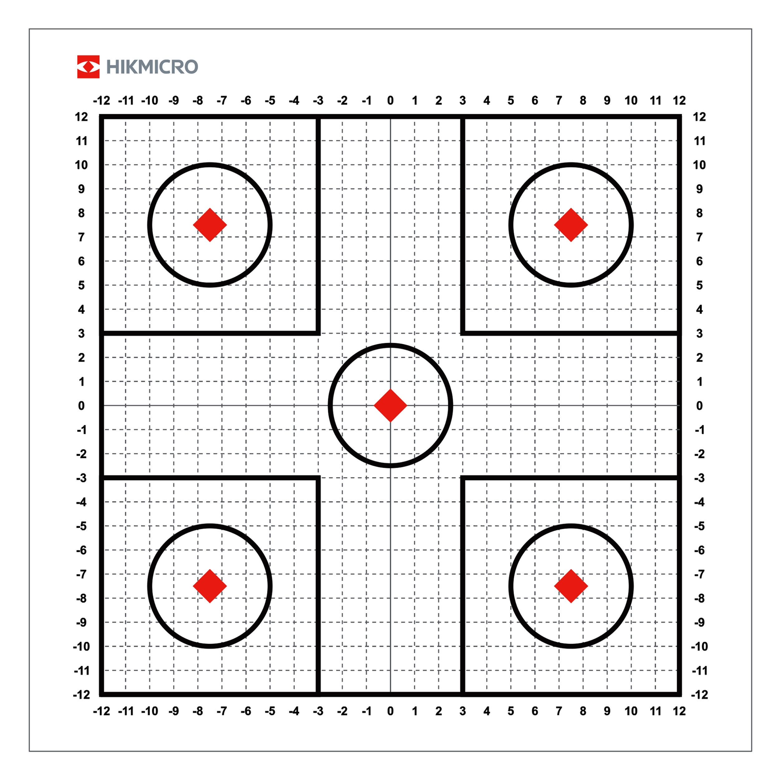 Image of Naklejka termiczna tarcza do przystrzeliwania termowizji HIKMICRO by HIKVISION 30x30 cm 10 szt. (548-177)