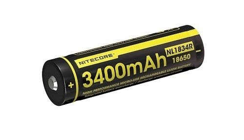 Image of Akumulator Nitecore 18650 Micro USB NL1834R 3400mAh (LAT/NITECORE NL1834R 18650)