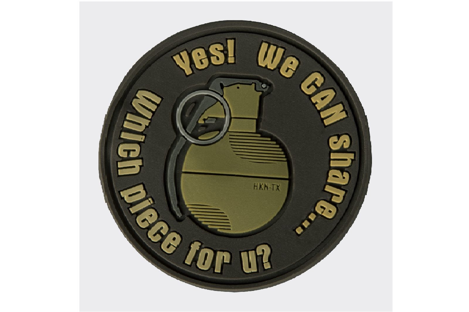Image of Emblemat Helikon Granat "WE CAN SHARE" PVC Brązowy