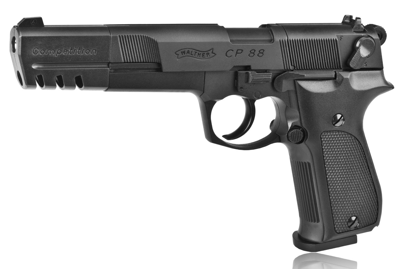 Image of Pistolet wiatrówka WALTHER CP88 8-strzał. CO2 4,5 mm Diabolo Kompensator (416.00.05)