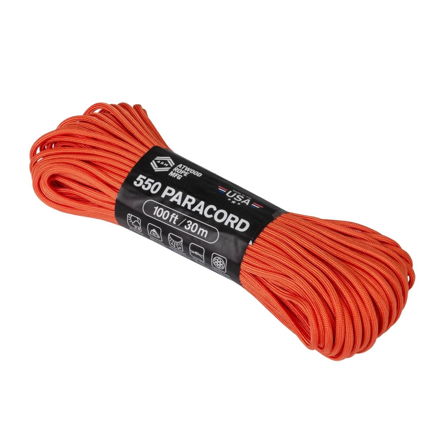 Image of Linka Paracord 550 ATWOOD (4mm/30m) Nylon PARAPOCALYPSE ciemny pomarańcz (CD-PC1-NL-95)