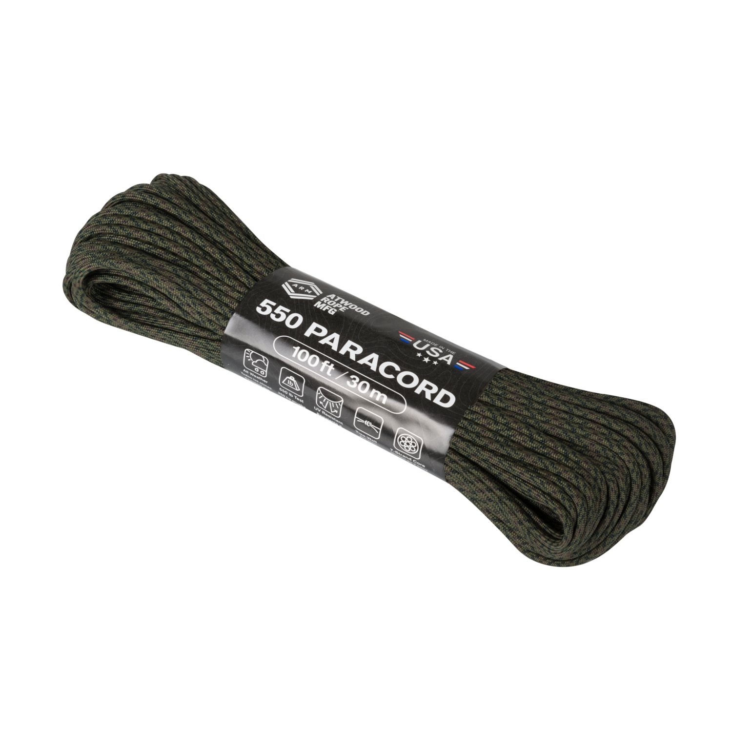 Image of Linka Paracord 550 ATWOOD (4mm/30m) Nylon COVERT (CD-PP1-NL-0M)