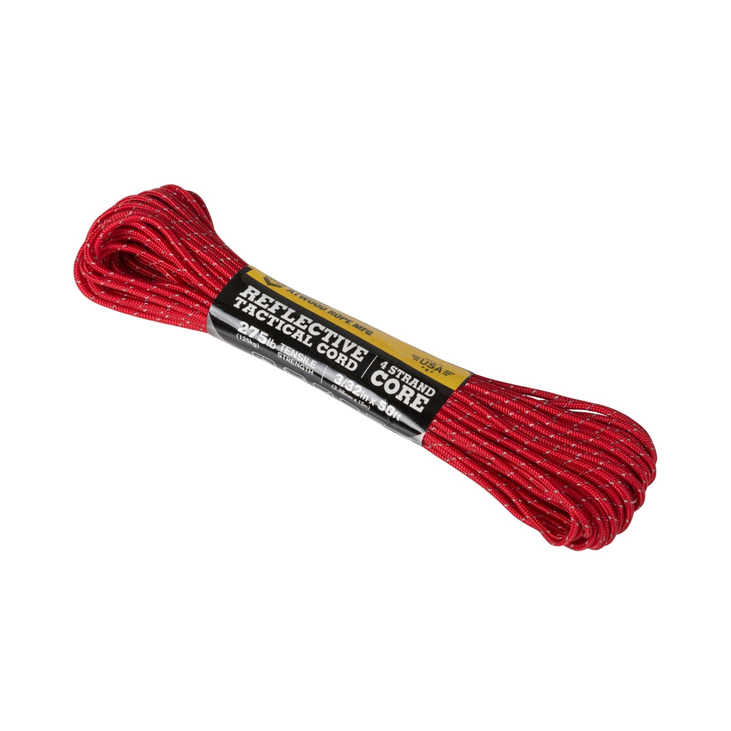 Image of Linka Paracord ATWOOD (2,4mm/15m) Nylon Tactical Reflective czerwona (CD-PT1-NL-25)