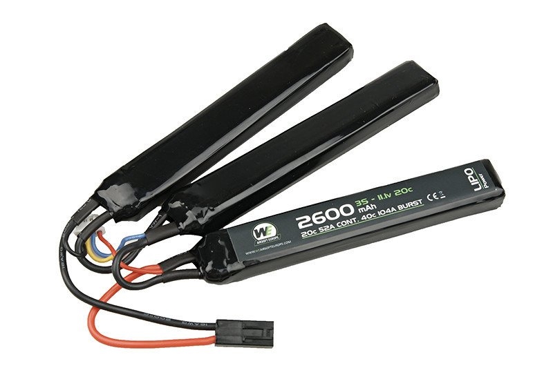 Image of Akumulator LiPo 2600mAh 11.1V 20C - trójdzielny (WEE-06-007526)