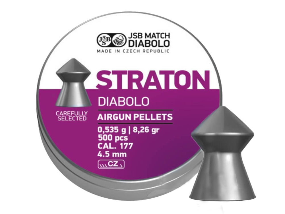 Image of Śrut 4,5 mm diabolo JSB Straton 500 szt. szpiczasty (546112-500)