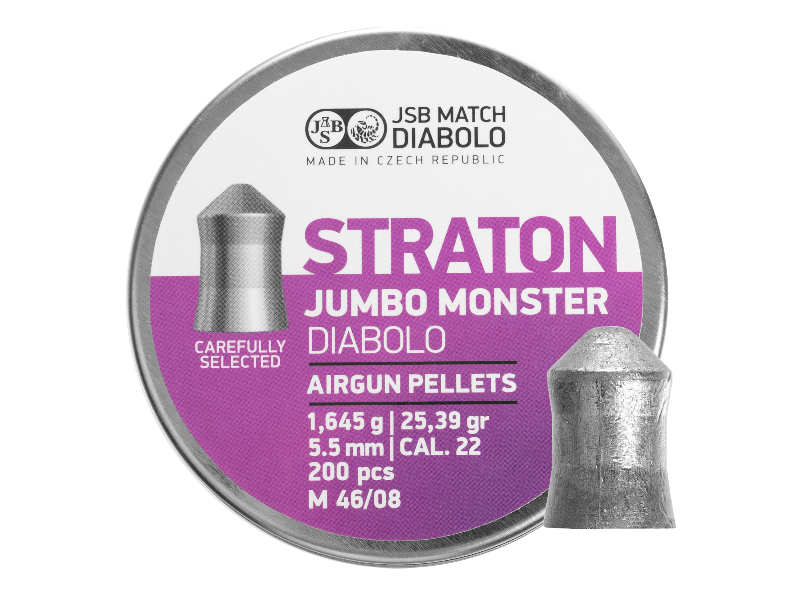 Image of Śrut 5,51 mm diabolo JSB Jumbo Monster Straton 200 mieszany (546289-200)