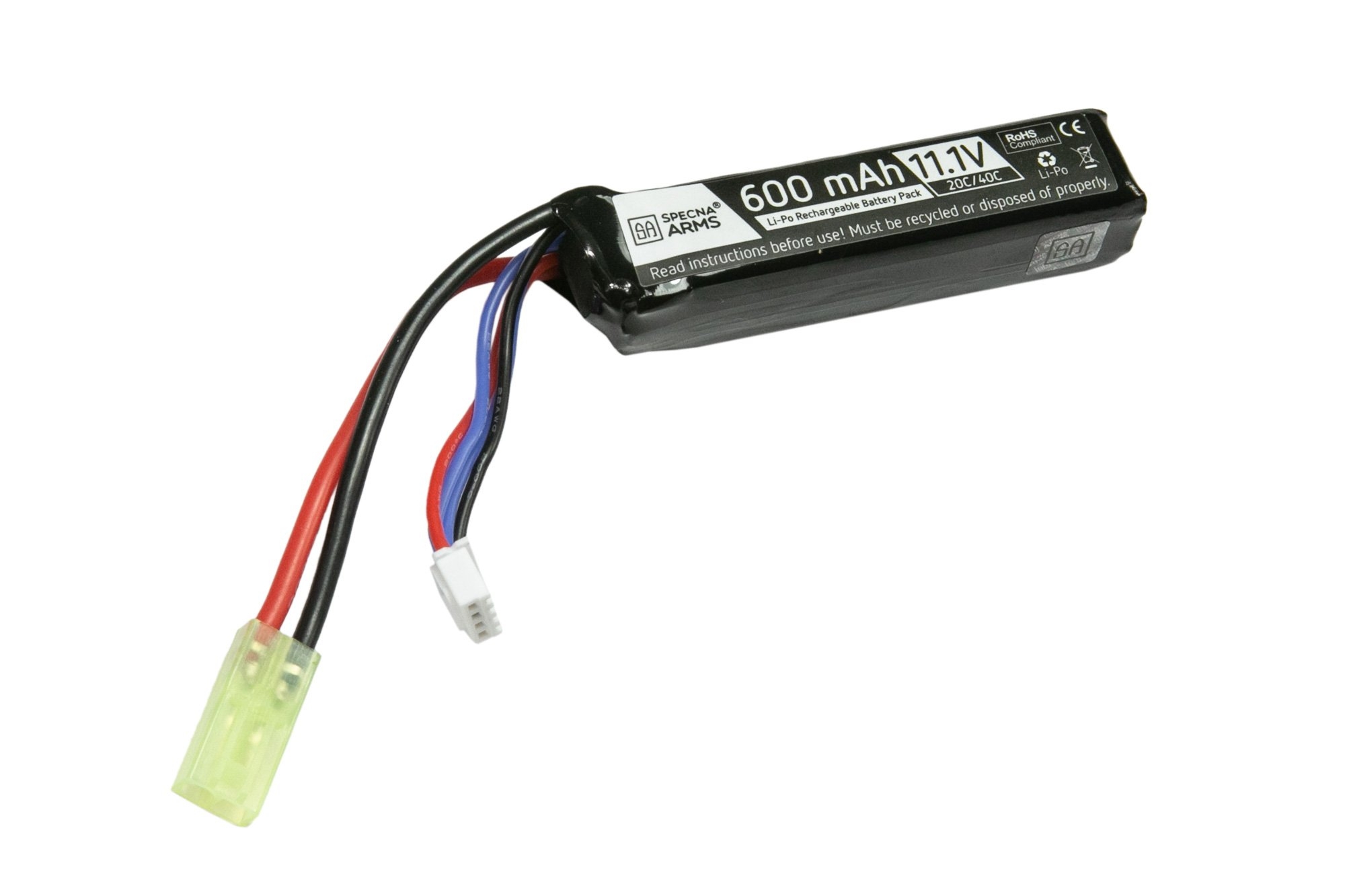 Image of Akumulator LiPo 7,4V 600mAh 20/40C do PDW - Tamiya mini (SPE-06-029217)