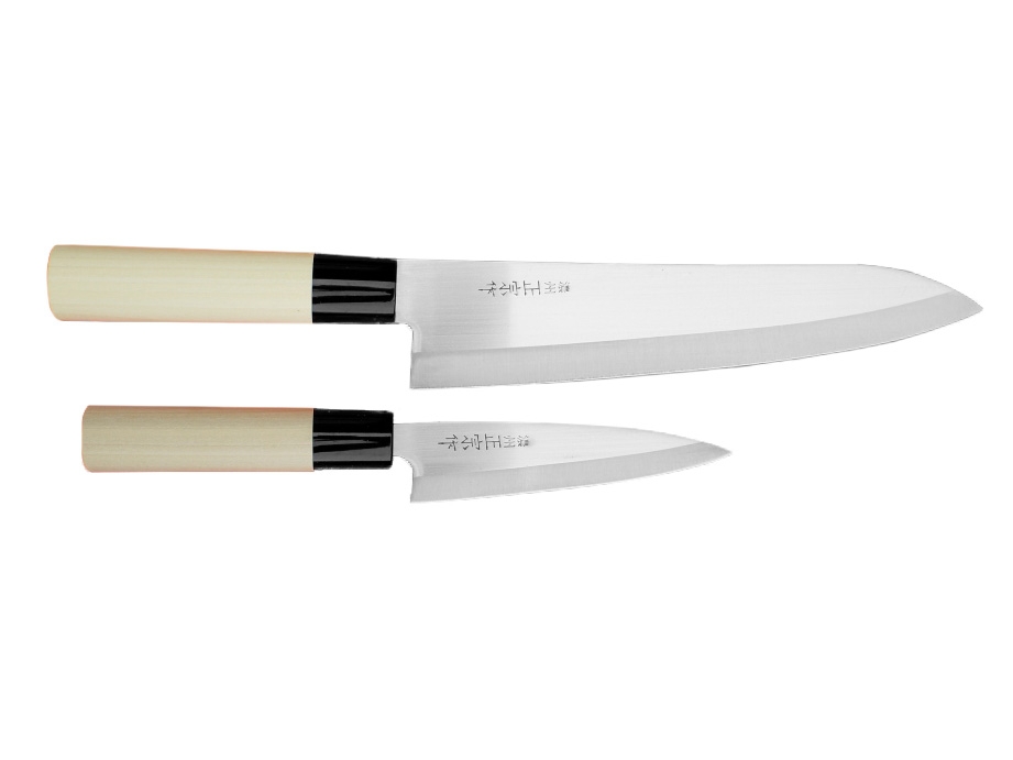 Image of Zestaw 2 noży Satake Megumi Szefa kuchni / nóż uniwersalny (HG8166W)