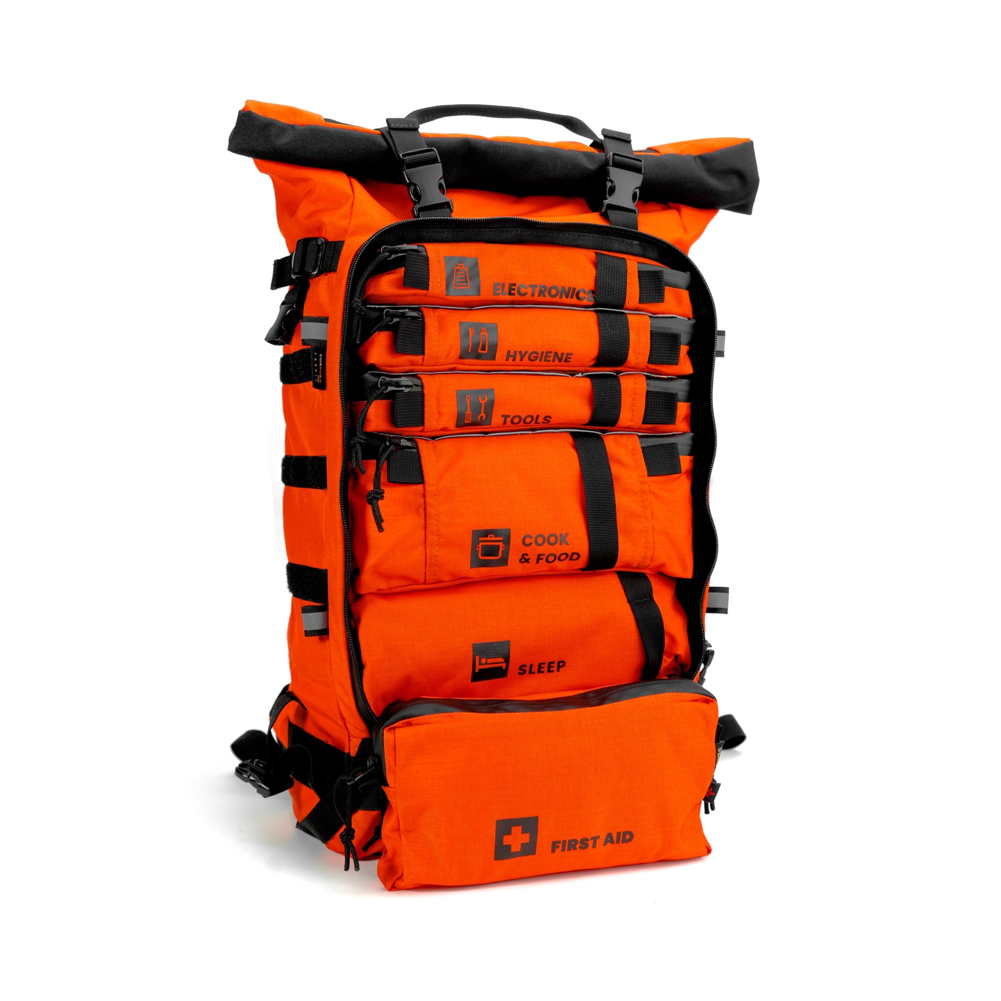 Image of Plecakowy zestaw przetrwania HELP BAG Combo pomarańcz ewakuacyjny survivalowy taktyczny wojskowy