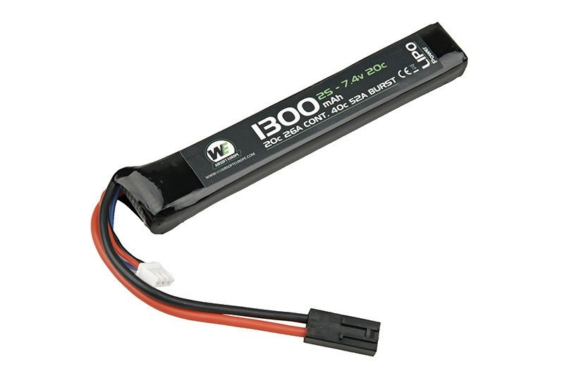 Image of Akumulator LiPo 1300mAh 7.4V 20C - stick (WEE-06-007518)