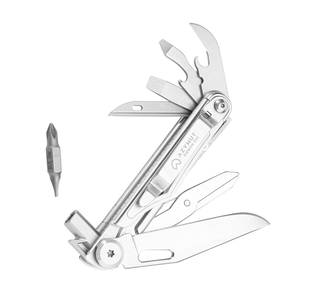 Image of Multitool AZYMUT Giewon EDC - 8 narzędzi + kabura do pasa (H2038B)