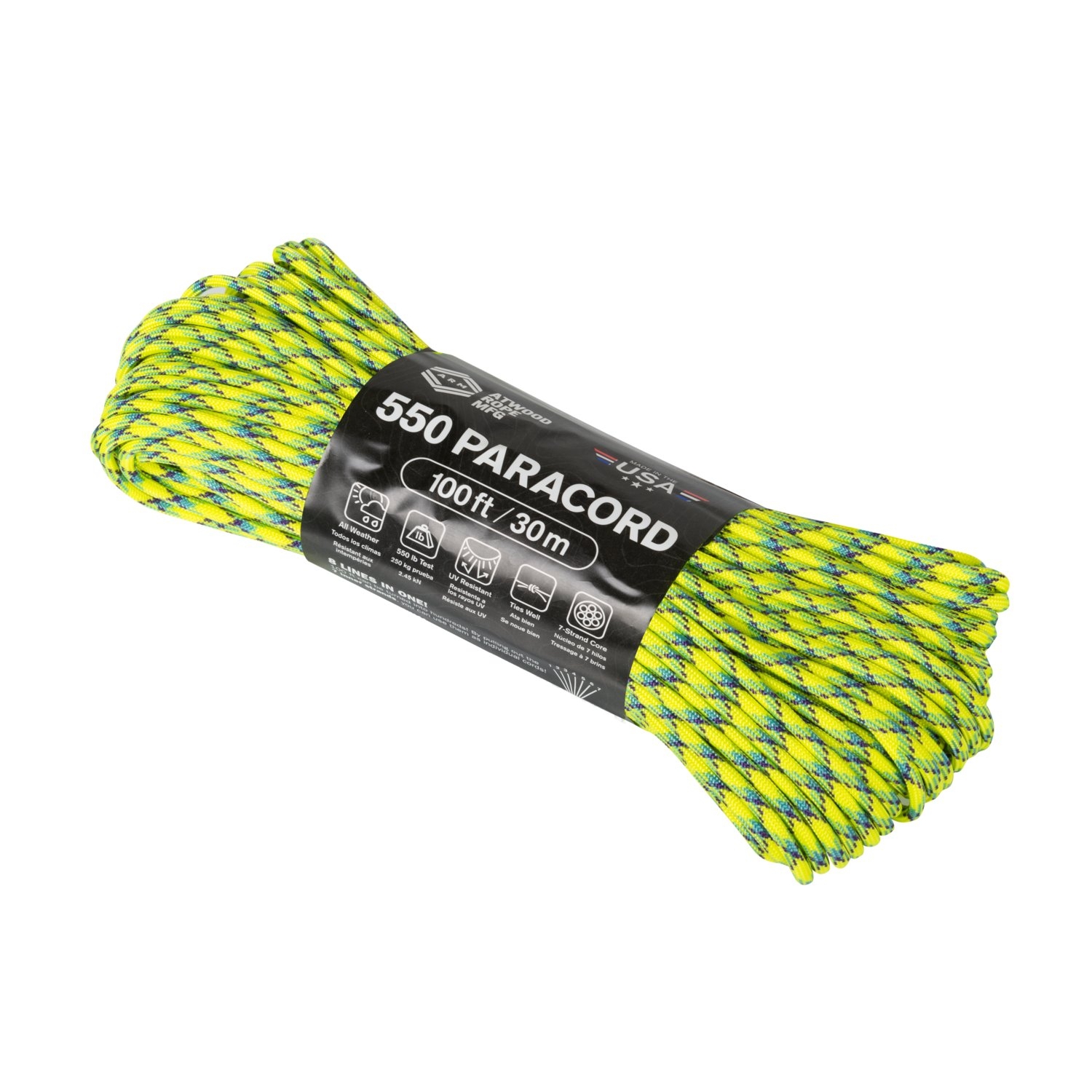 Image of Linka Paracord 550 ATWOOD (3,4mm/30 m) Nylon XANTHORIA (CD-PC1-NL-1A)