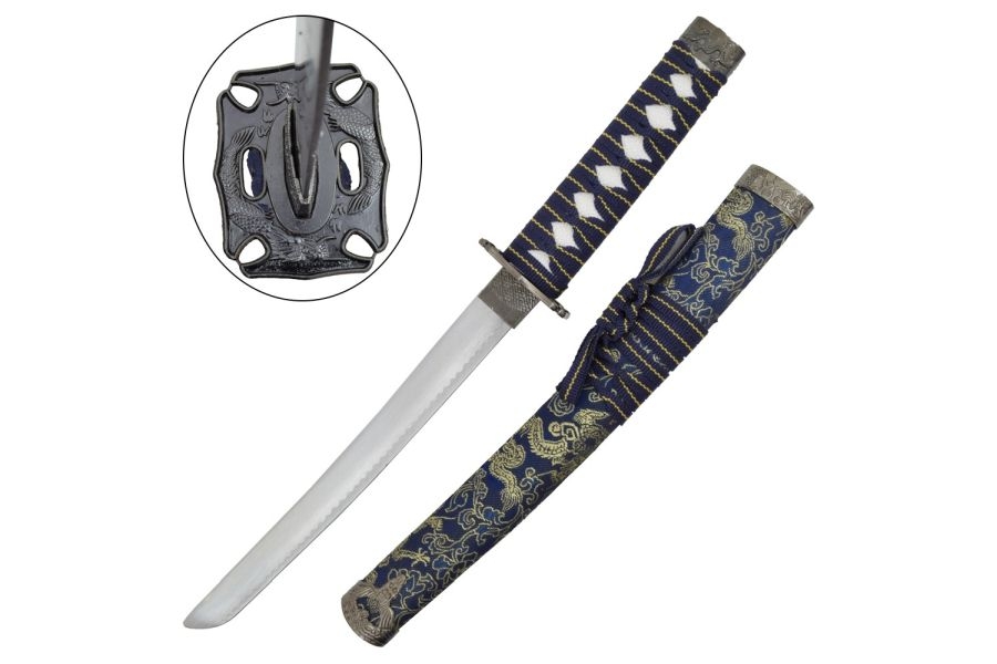 Image of Katana HATTORI HANZO BLUE HH029 BLUE - replika miecza samurajskiego