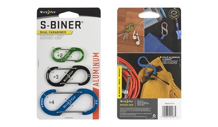 Image of Karabińczyk Nite Ize S-Biner Aluminum Dual Carabiner Combo 3 szt. - SBA234-A1-R6