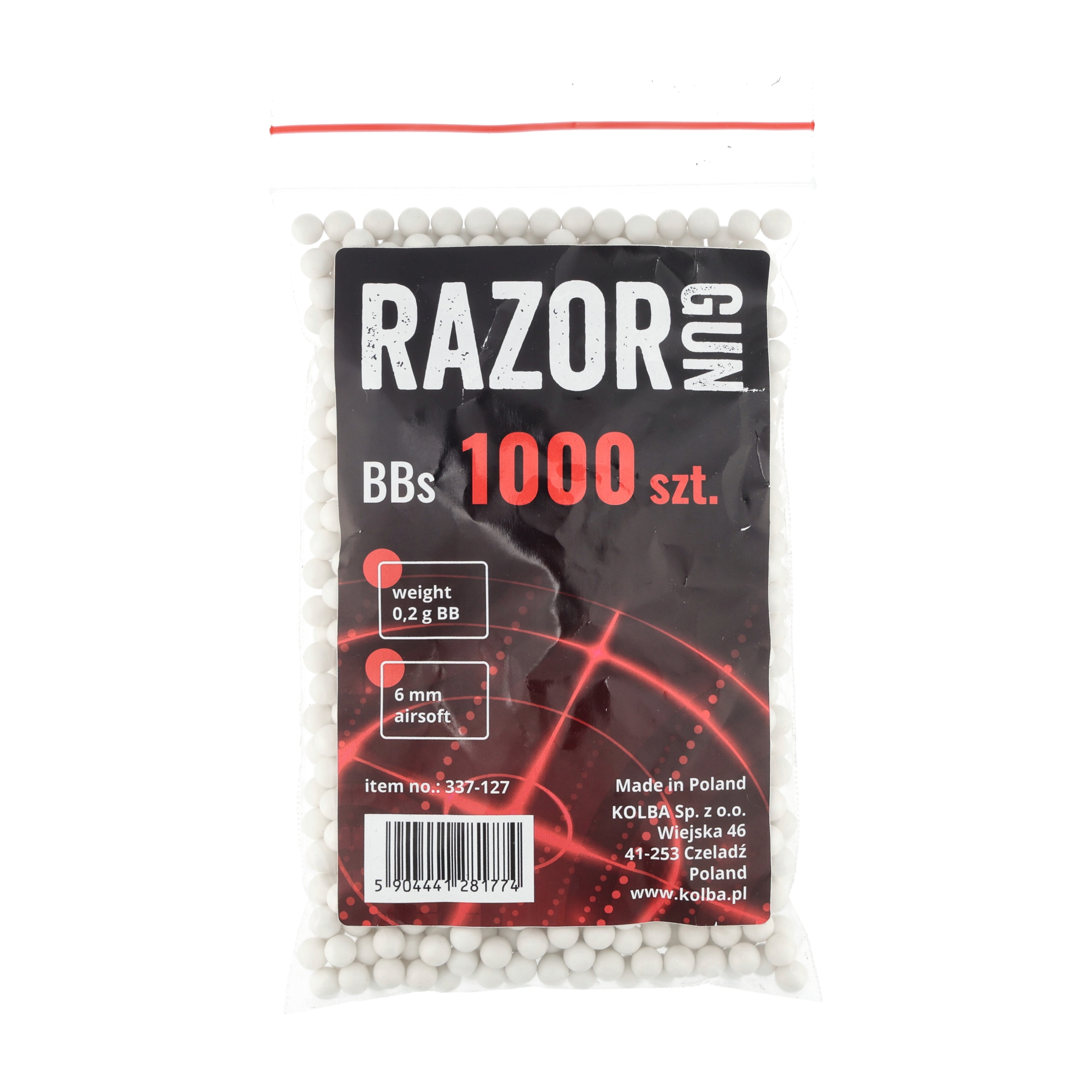 Image of Kulki BB do ASG RazorGun 0,20 g 200 g / ok 1000 szt. (337-127)
