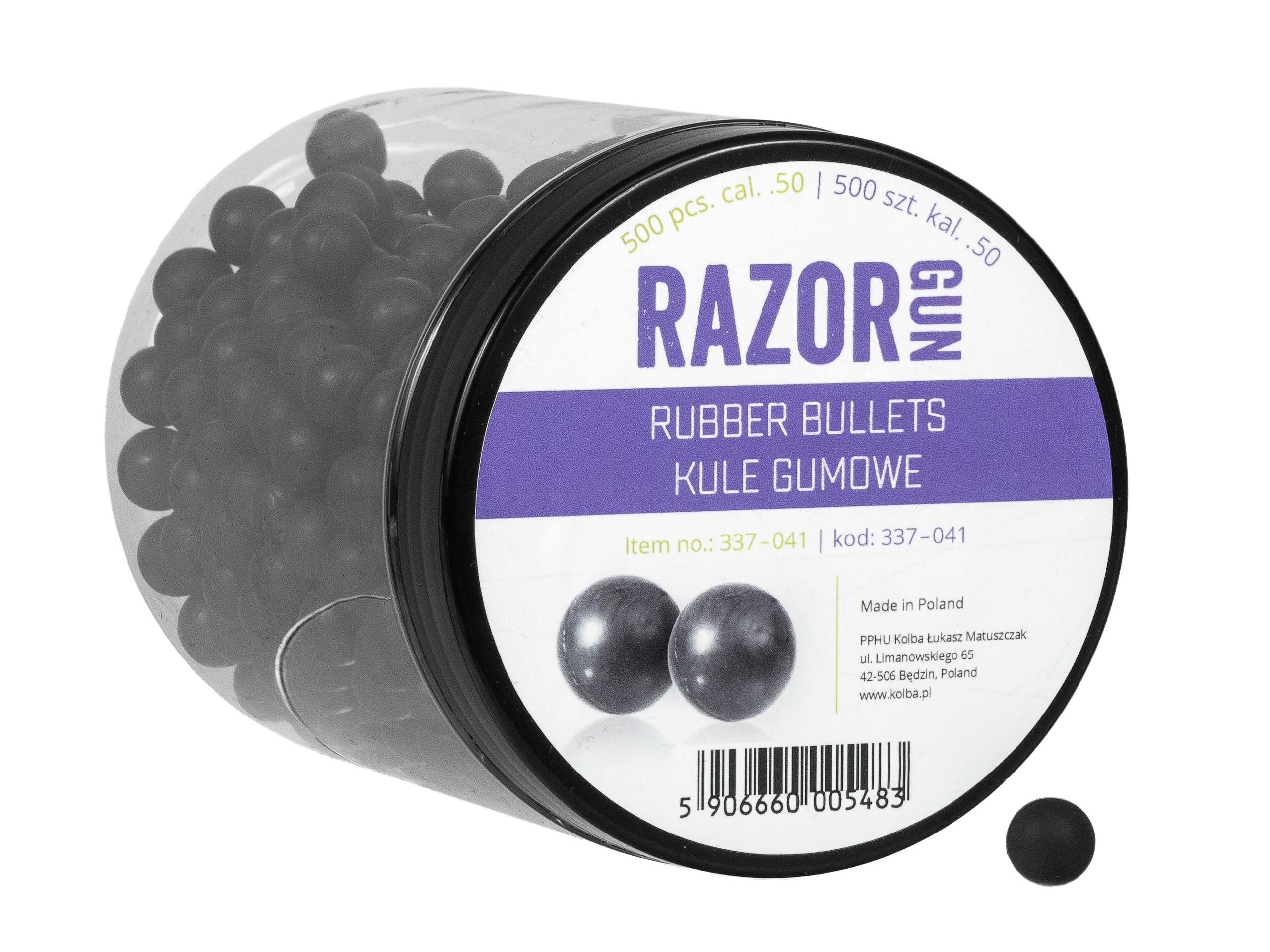 Image of Kule gumowe RazorGun 50 kal. .50 / 500 szt. do Umarex HDR50 HDP50 (337-041)