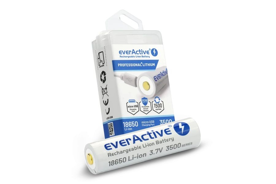 Image of Akumulator EverActive 18650 3500mAh micro USB