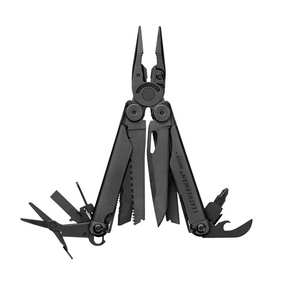 Image of Multitool Leatherman WAVE Plus Black - 18 narzędzi + etui molle czarne (832526)