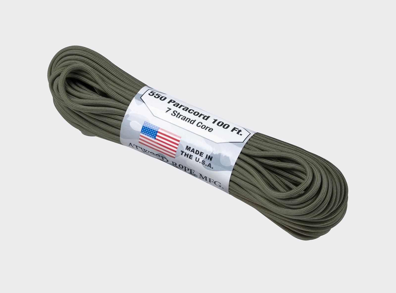 Image of Linka Cord 550 LBS. ATWOOD (30m) Olive Green (AC-PCR-NL-02)