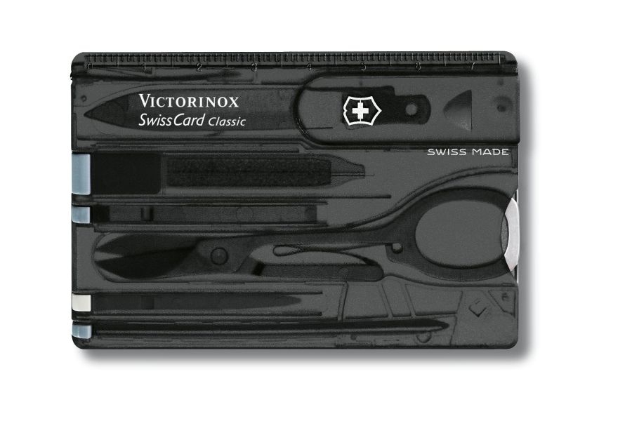 Image of Zestaw Victorinox Karta SwissCard Lite, transparentna czarna