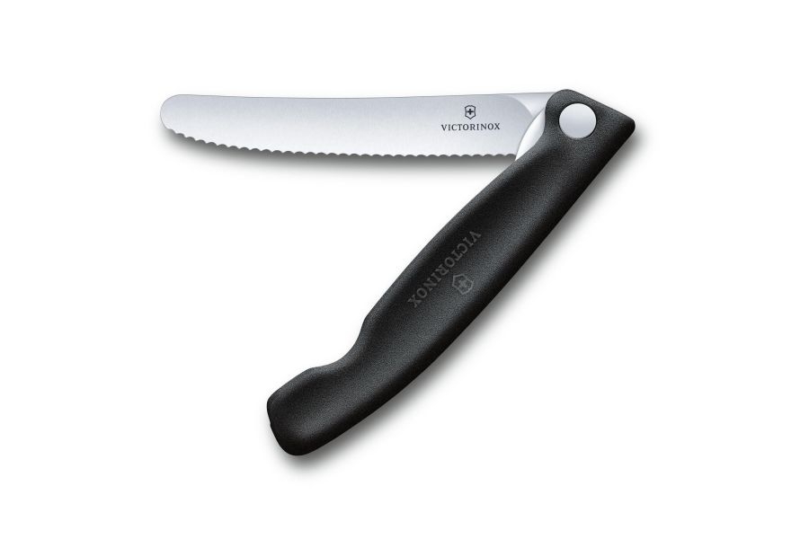 Image of Nóż kuchenny Victorinox Classic składany, ząbkowany 11 cm czarny