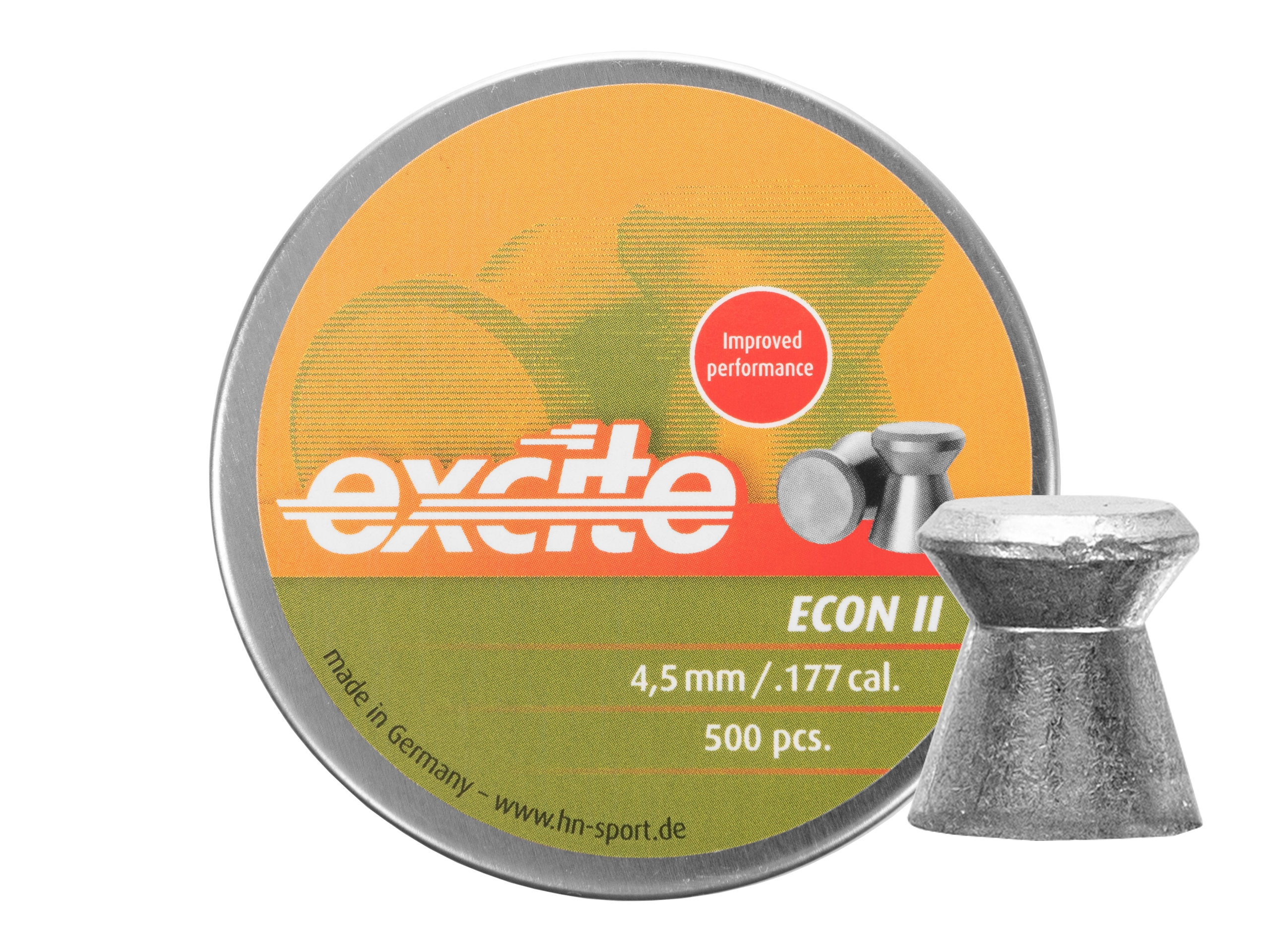 Image of Śrut 4,5 mm Diabolo H&N Excite Econ Glatt II 500 szt. płaski (98814500016X)