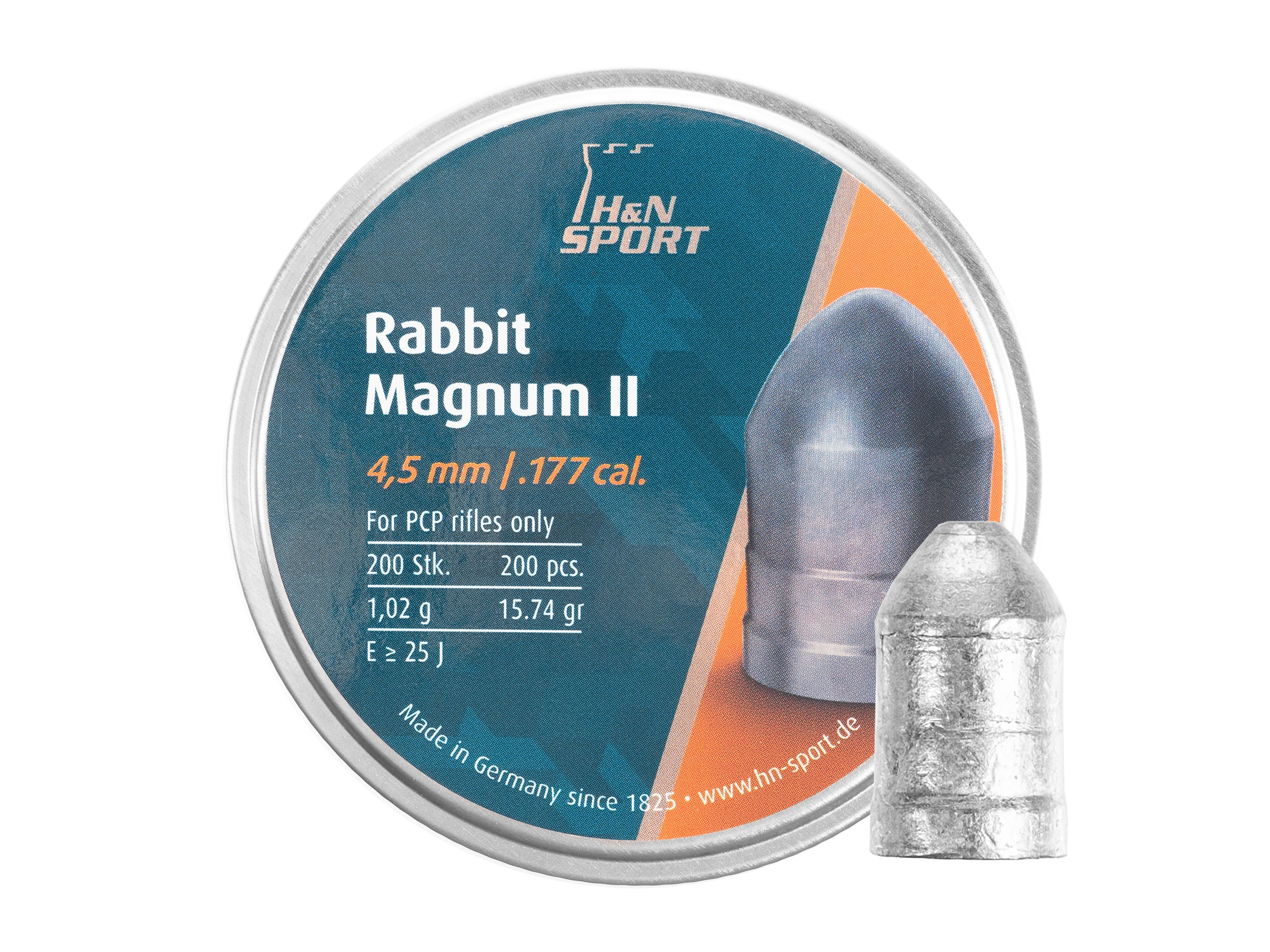 Image of Śrut 4,5 mm diabolo H&N Rabbit Magnum II 200 szt. półokrągły (92254500003)