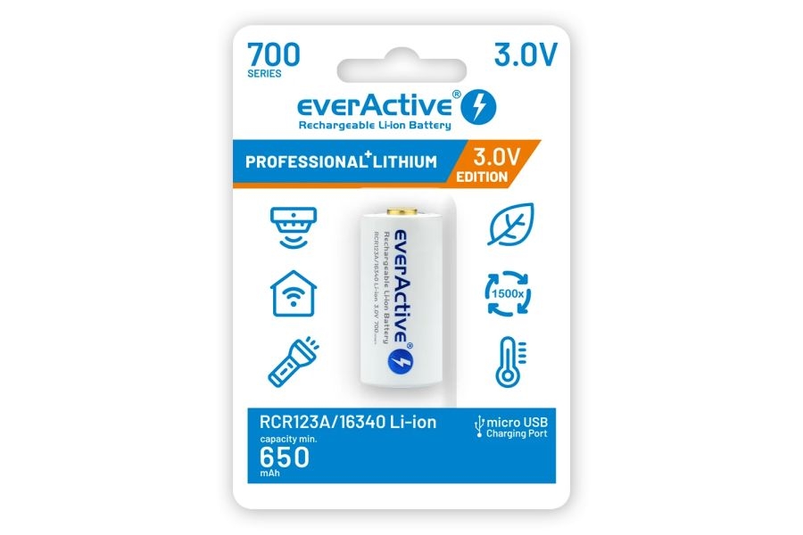 Image of Akumulator EverActive 3V RCR123A / 16340 700mAh