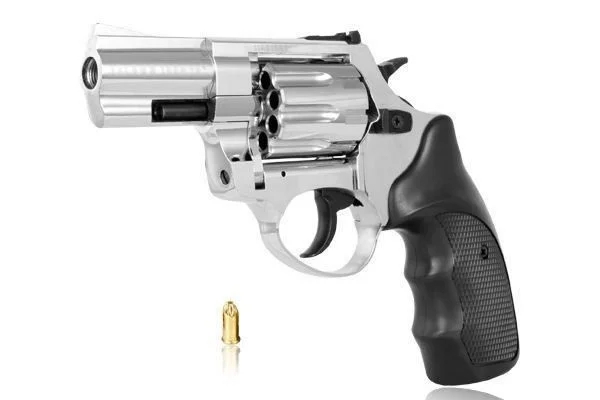 Image of Rewolwer hukowy alarmowo sygnałowy ZORAKI R1-K6L BAS lufa 2,5" kal. .22 Long Blank chrom błysk