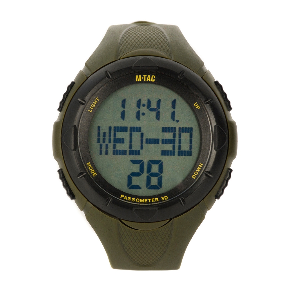 Image of Zegarek taktyczny z krokomierzem M-TAC Oliwkowy (50001001)