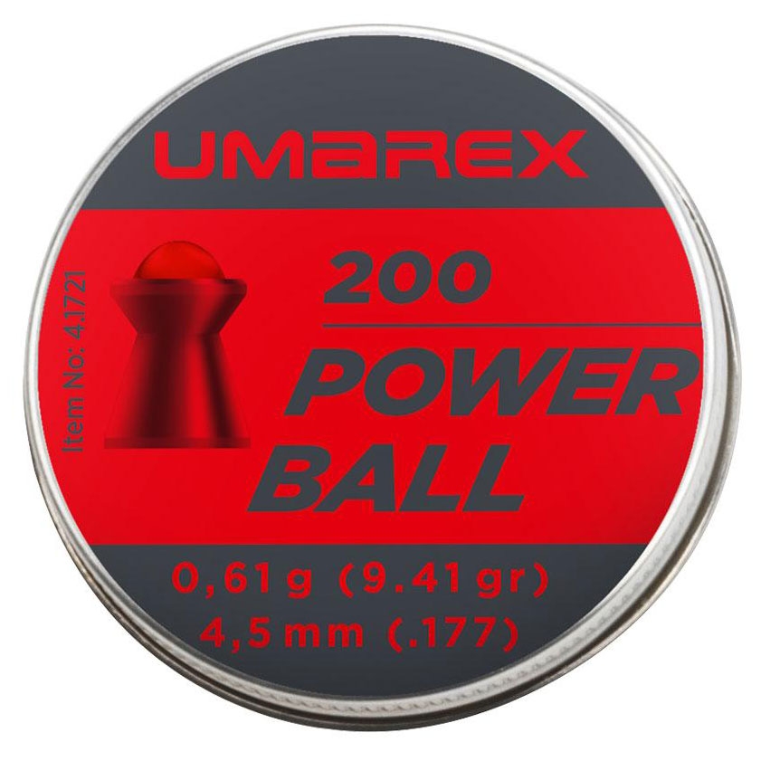 Image of Śrut 4,5 mm diabolo Umarex Powerball z kulką 200 szt. półokrągły (4.1721)