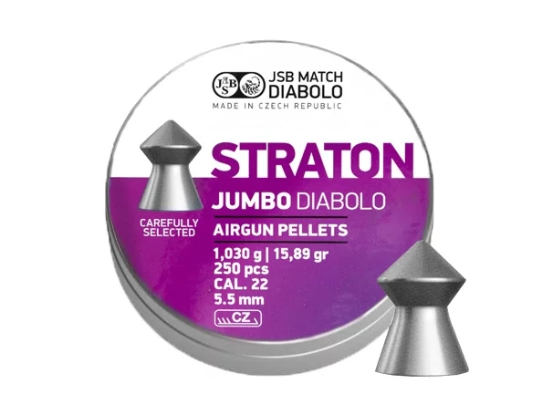 Image of Śrut 5,5 mm diabolo JSB Jumbo Straton 250 szpiczasty (546238-250)