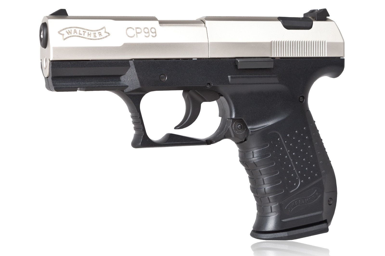 Image of Pistolet wiatrówka WALTHER CP99 Nikiel 8-strzał. CO2 4,5 mm Diabolo (412.00.01)