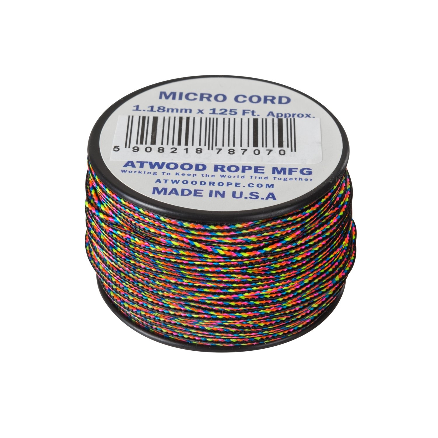 Image of Linka Paracord ATWOOD (1.18mm/37.5m) Nylon Micro Cord DARK STRIPES (CD-MC1-NL-0R)