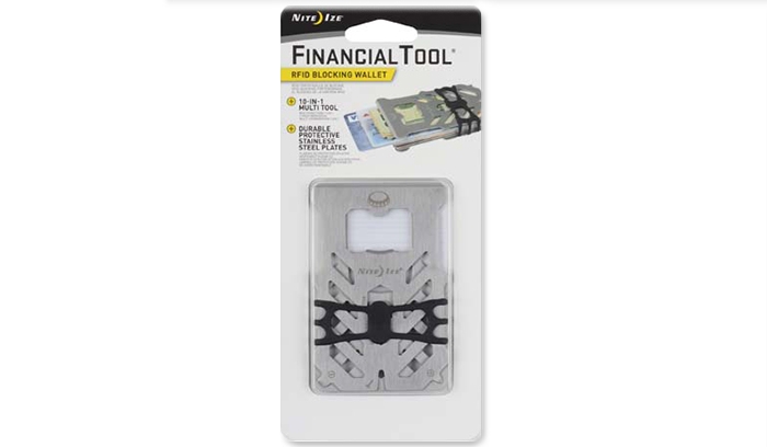 Image of Multitool Nite Ize FinancialTool RFID Blocking Wallet - Stalowy - FMTR-11-R7
