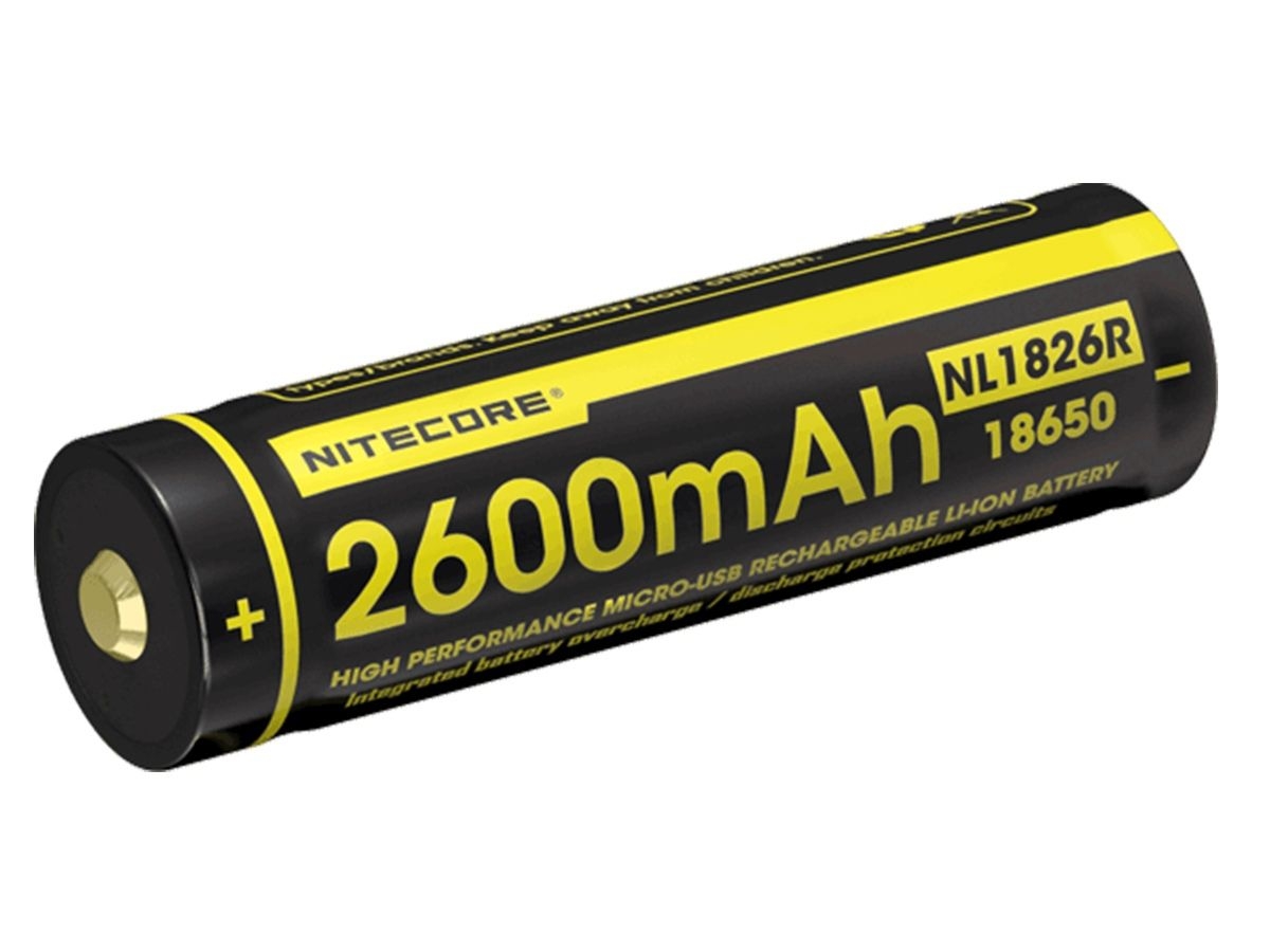 Image of Akumulator Nitecore 18650 Micro USB NL1826R 2600mAh (LAT/NITECORE NL1826R 18650)