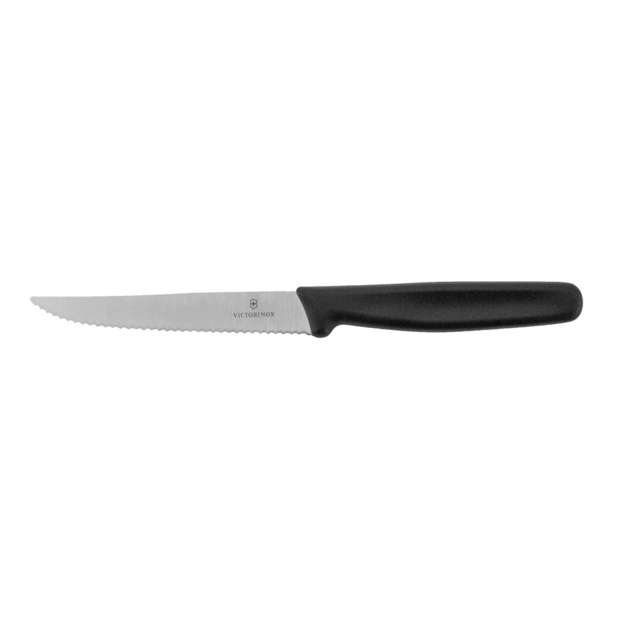 Image of Nóż kuchenny Victorinox z ostrzem ząbkowanym 11 cm czarny