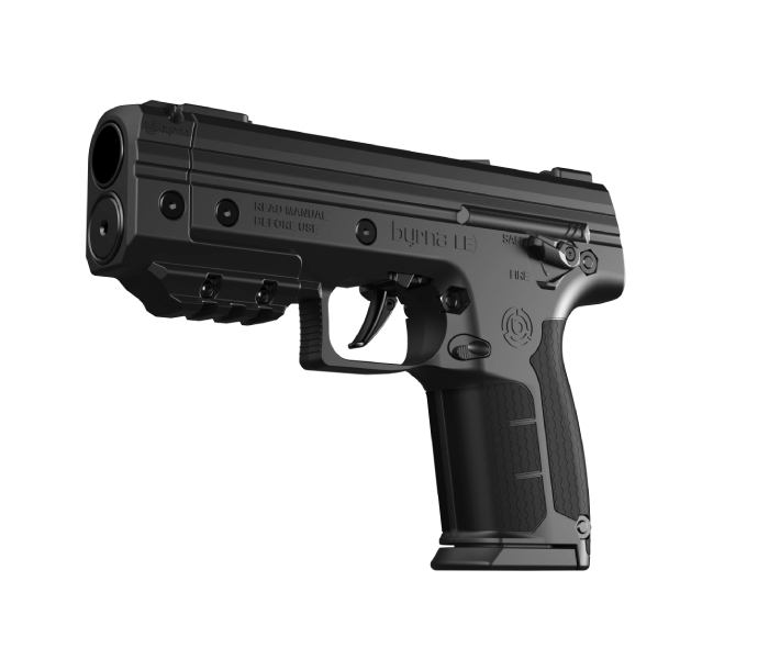 Image of Pistolet na kule gumowe i pieprzowe BYRNA LE BLACK k.68 CO2-12g zestaw (LK68300-1)