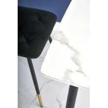 Zdjęcia - Stół kuchenny Halmar Stół do jadalni Marco 120x70 cm biały efekt marmuru szklany blat 