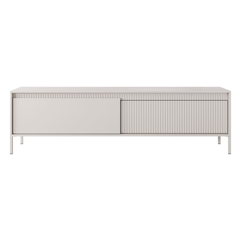 Szafka RTV Senso, 187 cm, lamele, beżowa Lectus