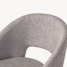 Krzesło z dziurą w oparciu Jazz szare nowoczesne