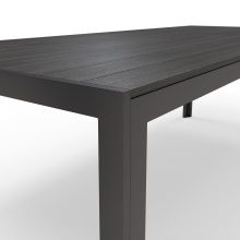 Stół ogrodowy Rillo 190 cm, aluminiowy, czarny, polywood