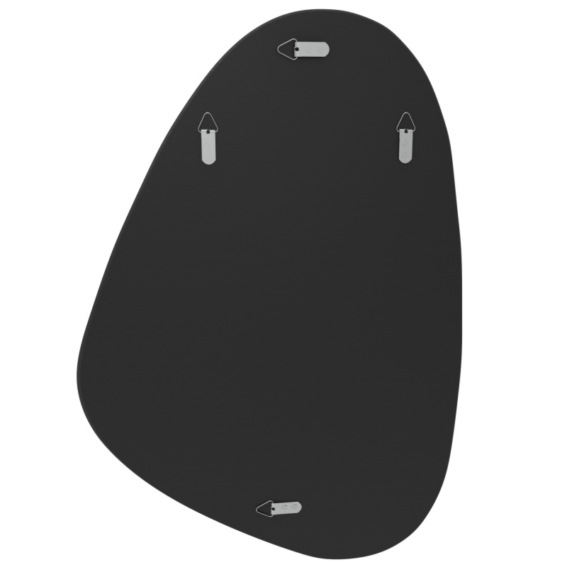 Lustro wiszące w czarnej ramie Libia, 76x51 cm, nieregularny kształt