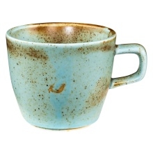 Image of Filiżanka do kawy Brassi, 200 ml, porcelanowa, turkusowo-brązowa