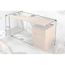 Image of drewniane biurko studio 160cm dąb naturalny
