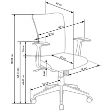 regulowany fotel biurowy nody 88-98 cm mechanizm tilt rÃ³Å¼owy