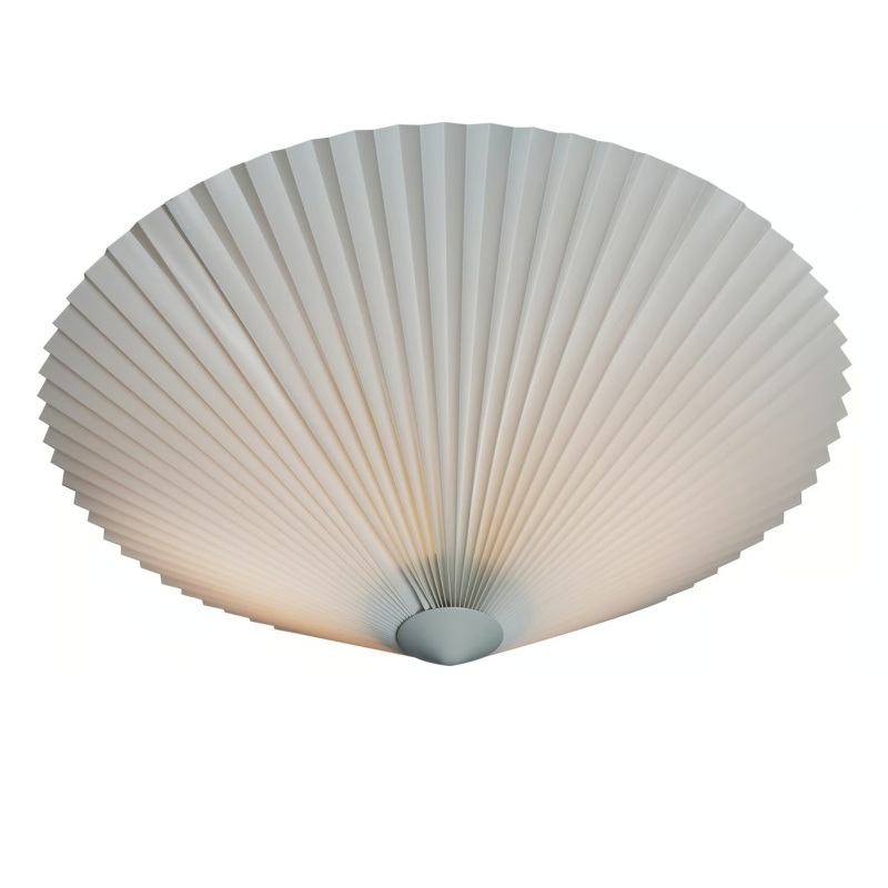 Image of Lampa sufitowa/ścienna Trio z plisowanym kloszem, biała
